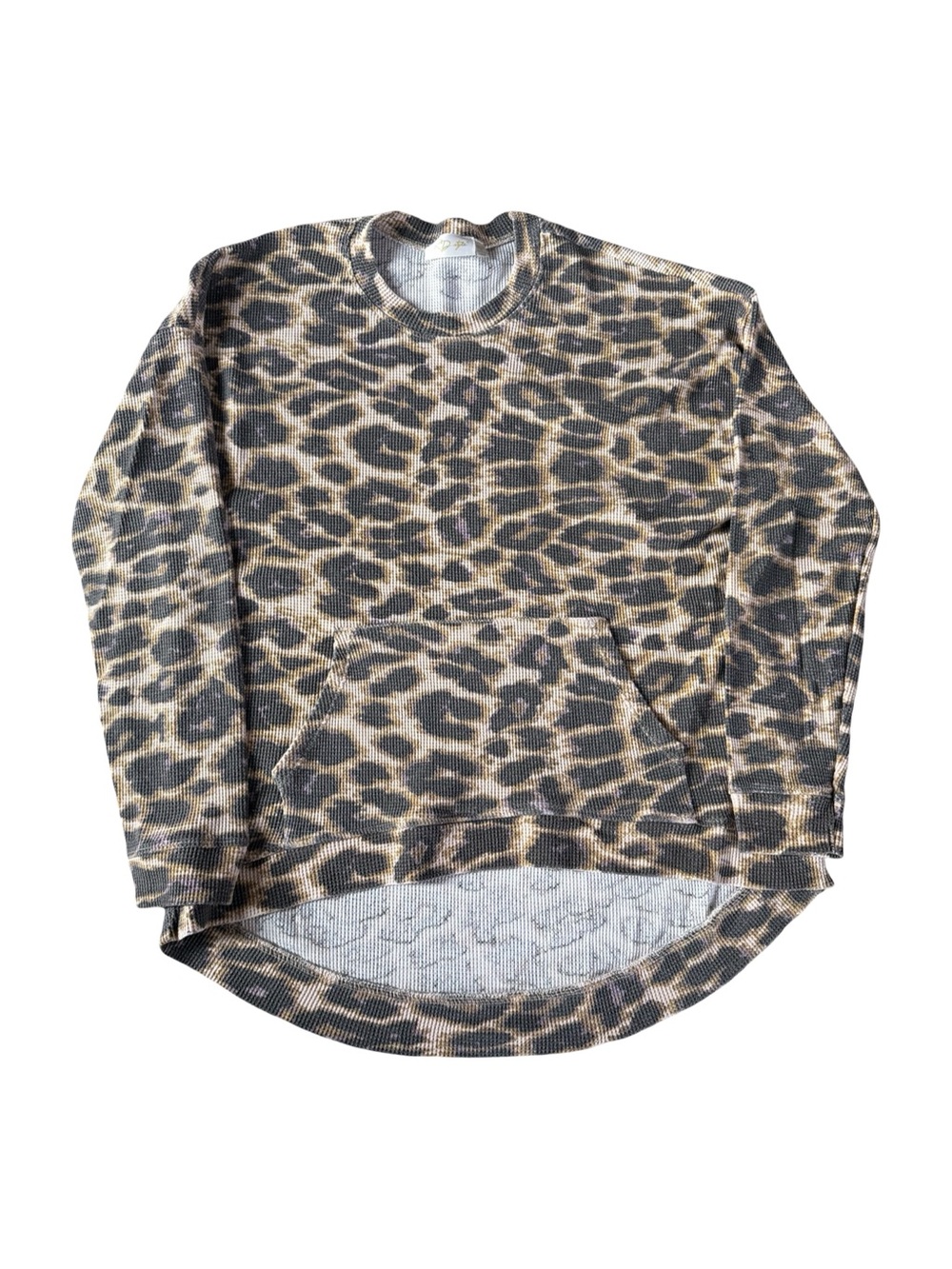 RD Style Leopard Print Long Sleeve Thermal Top - Brown/Black